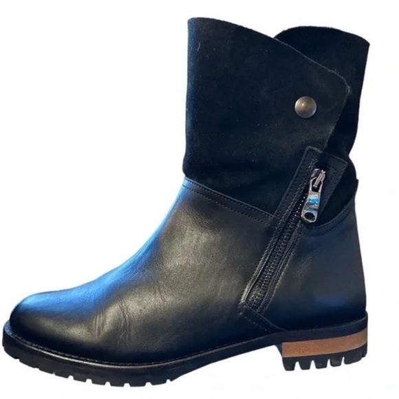 Fabianelli Shoes - Fabianelli Italian ankle boot, zip zipper, faux fur cuffs,  size 8